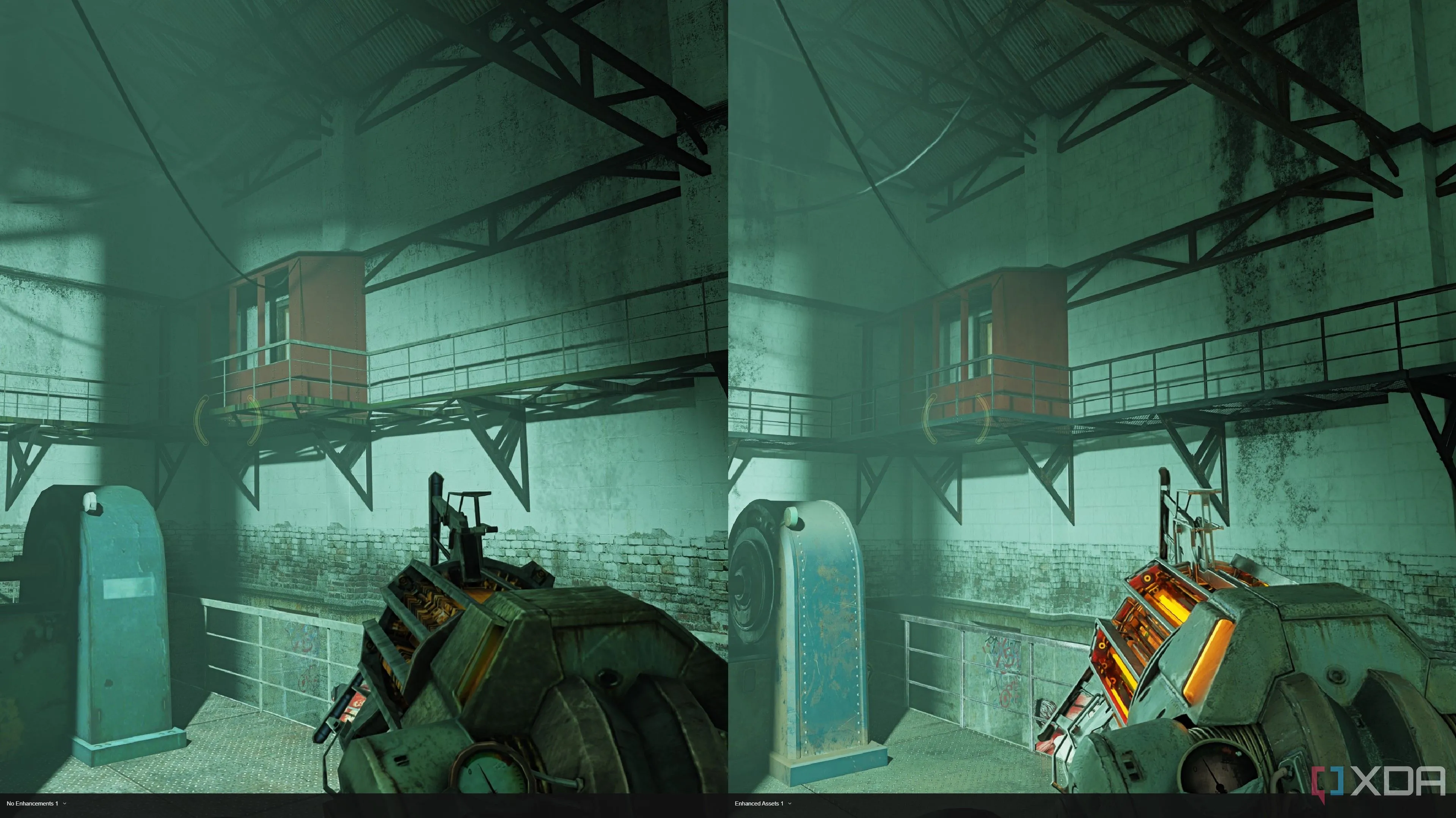 So sánh chi tiết súng trọng lực Gravity Gun và môi trường trong Half-Life 2 RTX