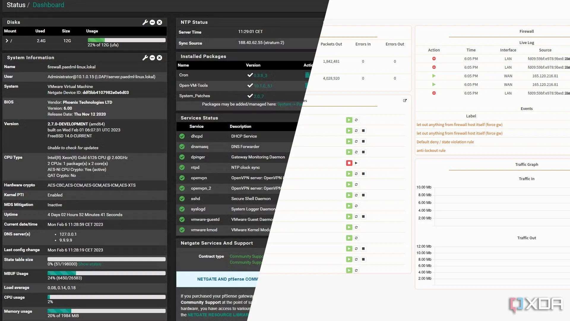 So sánh giao diện quản trị người dùng OPNsense và pfSense