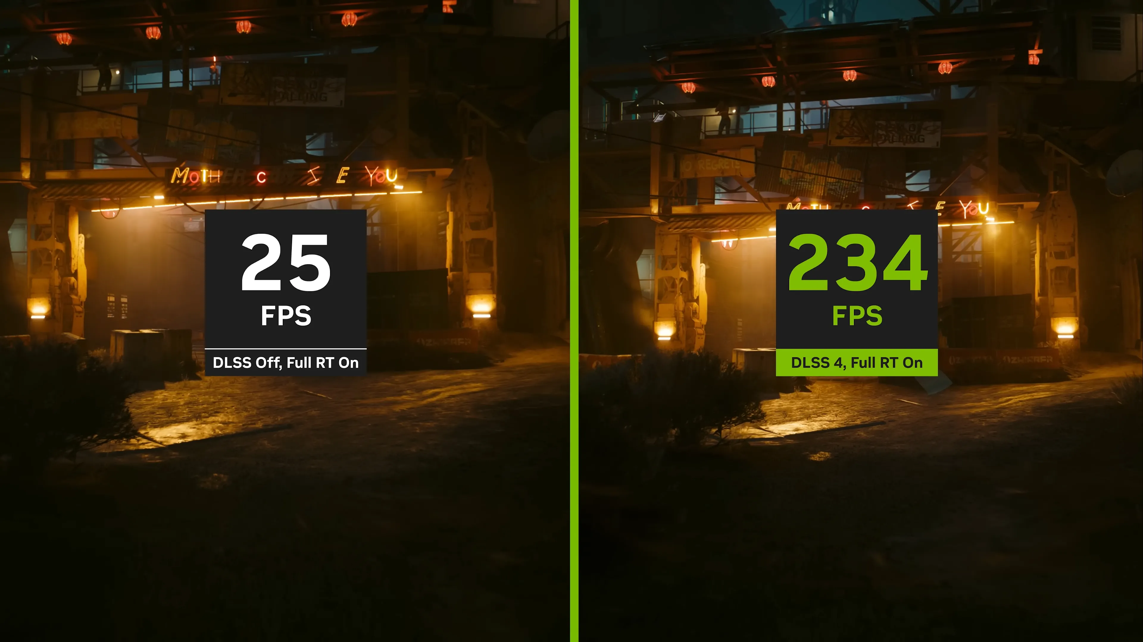 So sánh trải nghiệm chơi game có và không có công nghệ DLSS 4 của Nvidia