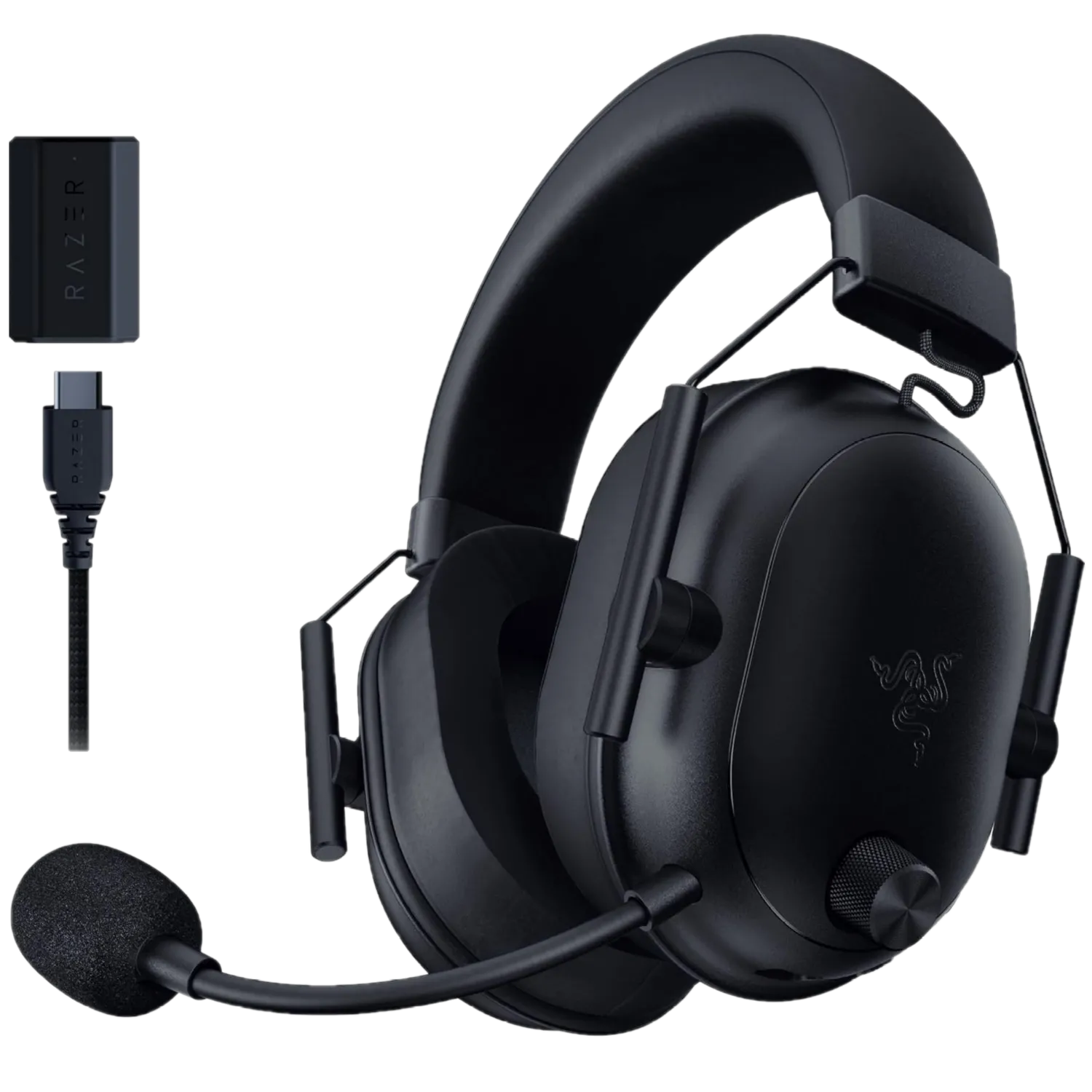 Tai nghe gaming không dây Razer BlackShark V2 HyperSpeed màu đen và bộ thu USB