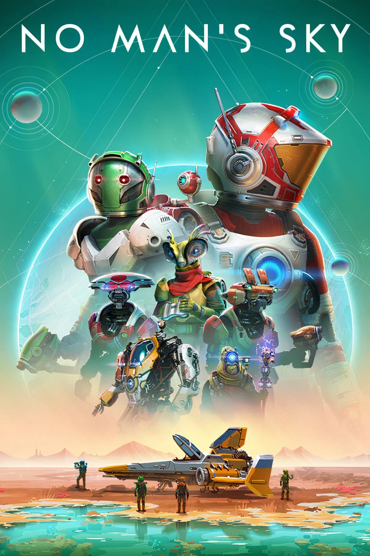Tàu vũ trụ khám phá hành tinh lạ trong thế giới rộng lớn của No Man's Sky