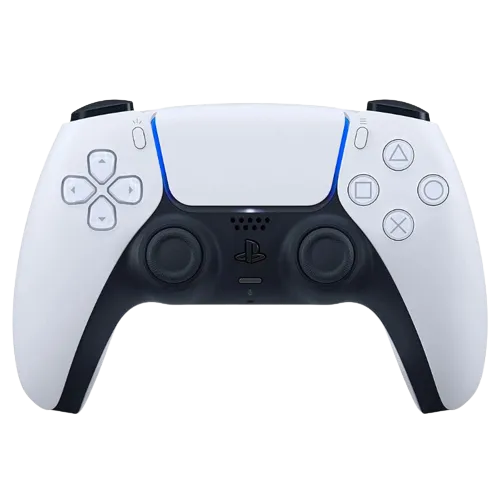 Tay cầm Sony DualSense màu trắng, thiết bị ngoại vi quan trọng cho trải nghiệm chơi game trên PlayStation.
