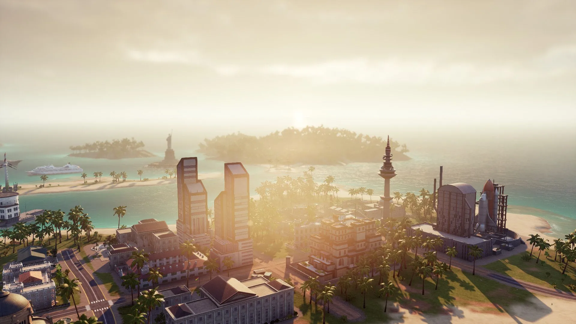 Thành phố biển Tropico 6 với kiến trúc đặc trưng và các con tàu ngoài khơi