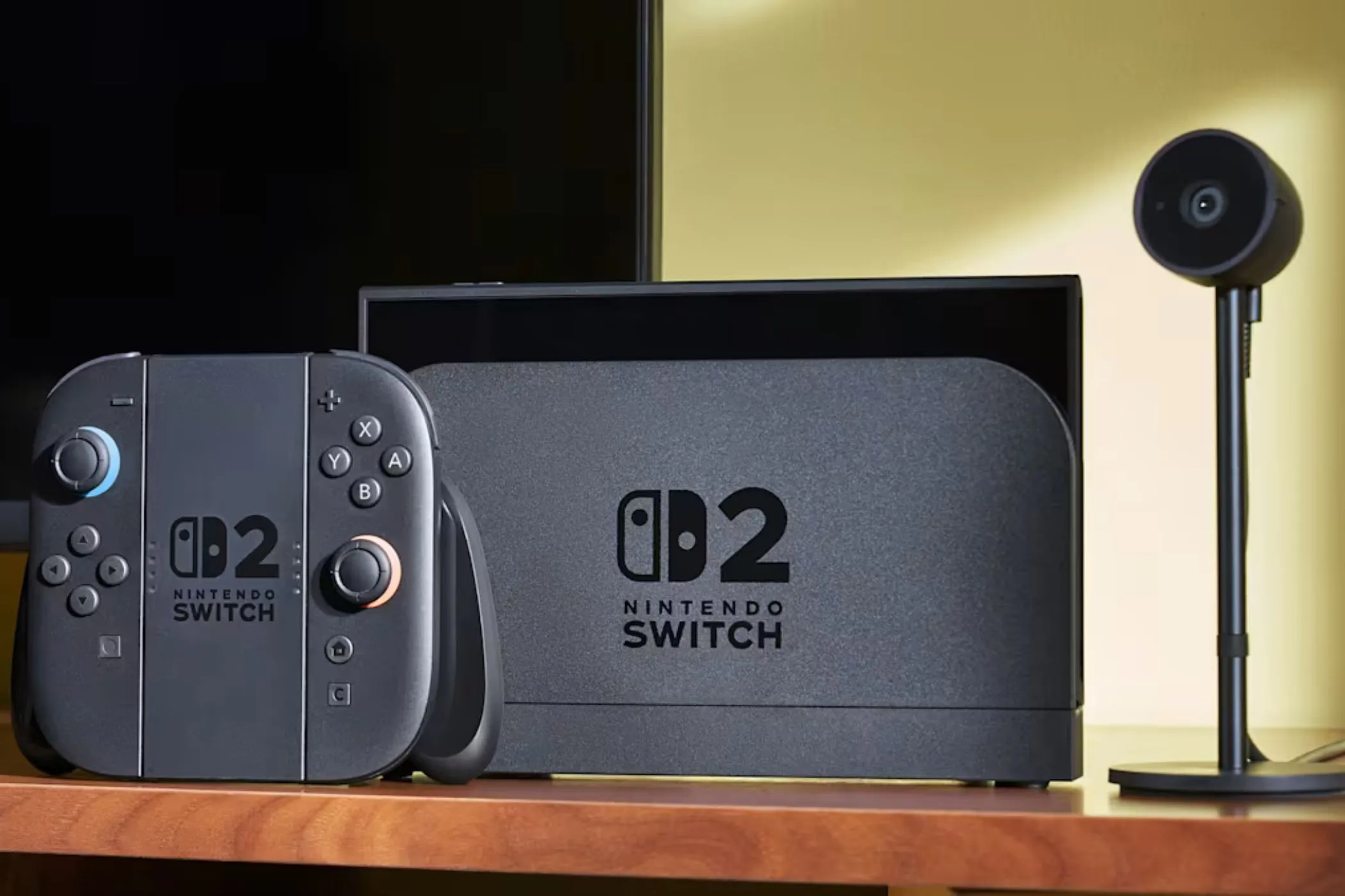 Thiết bị chơi game Nintendo Switch 2 và camera