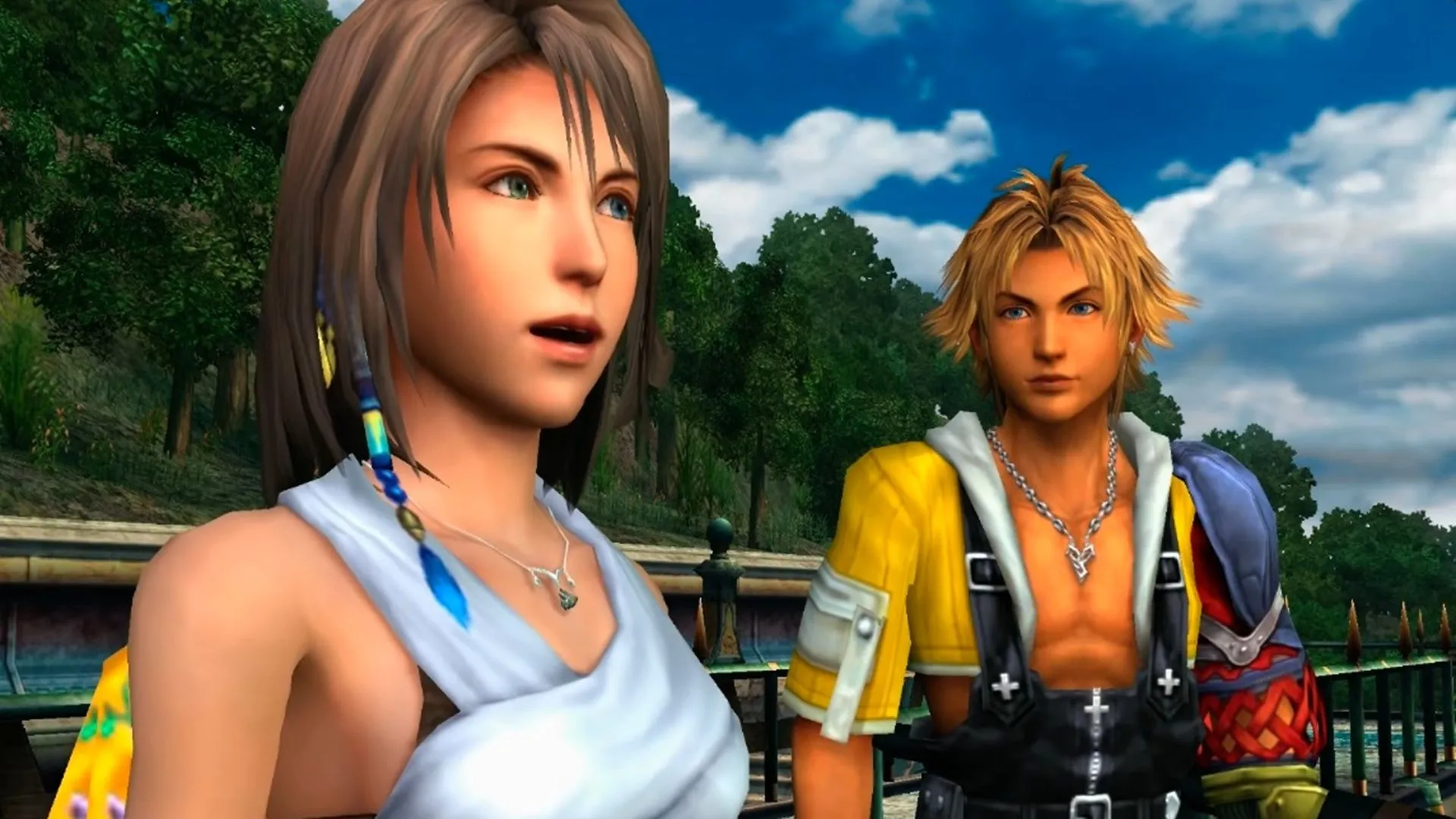 Tidus và Yuna cố gắng lạc quan đối mặt bi kịch trong Final Fantasy X