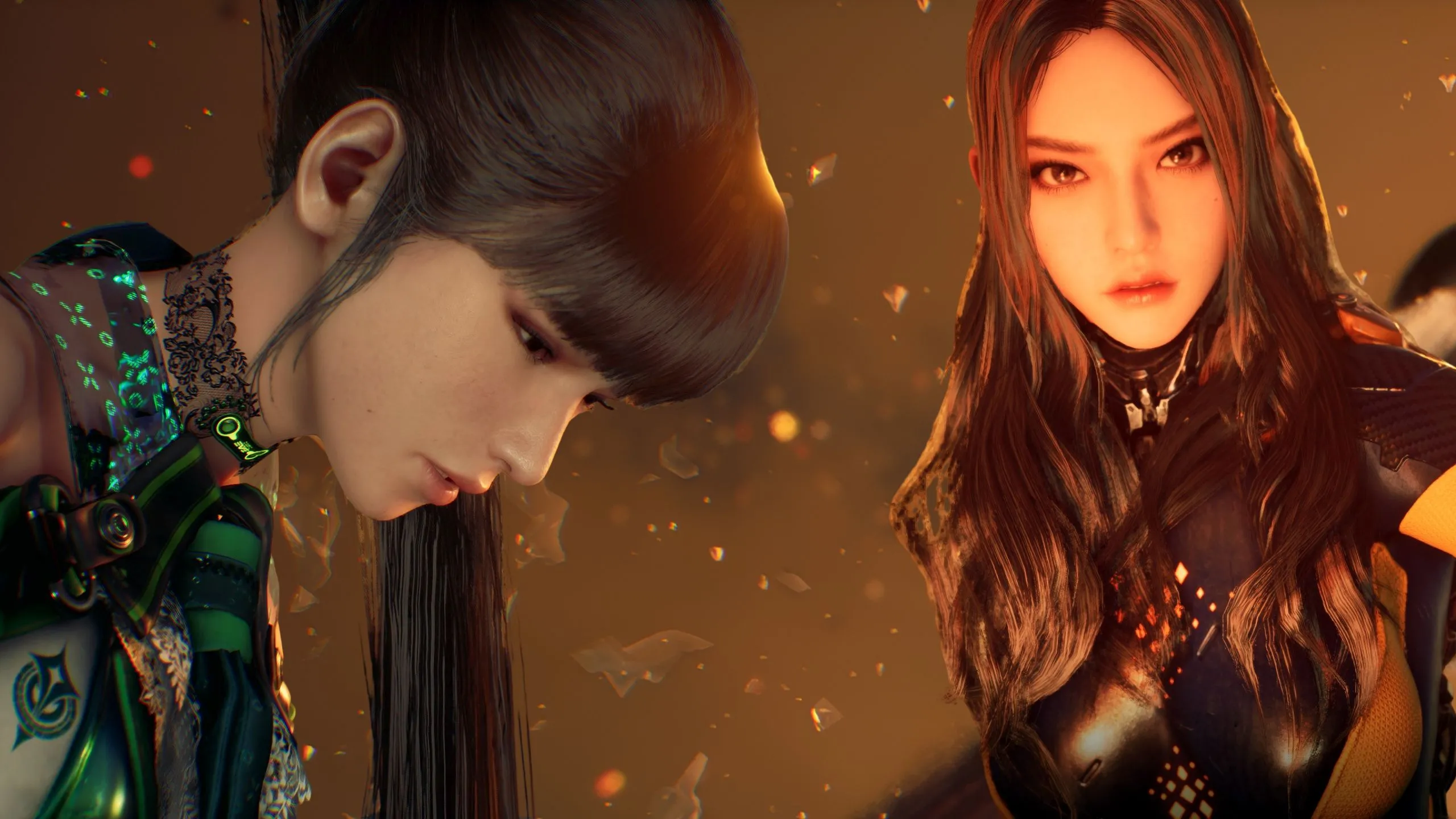 Tối ưu hiệu năng Stellar Blade PC: Eve và Tachy, hai nhân vật chính trong Stellar Blade thể hiện đồ họa đẹp mắt của game.