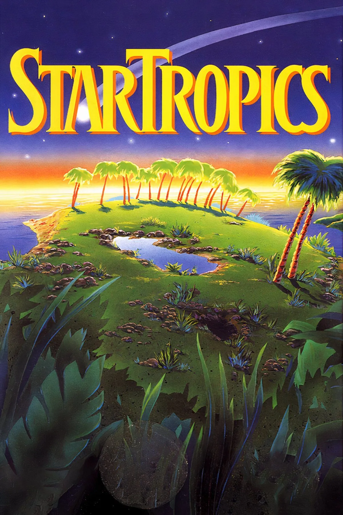 Tổng hợp cảnh chơi game Startropics với đồ họa pixel cổ điển
