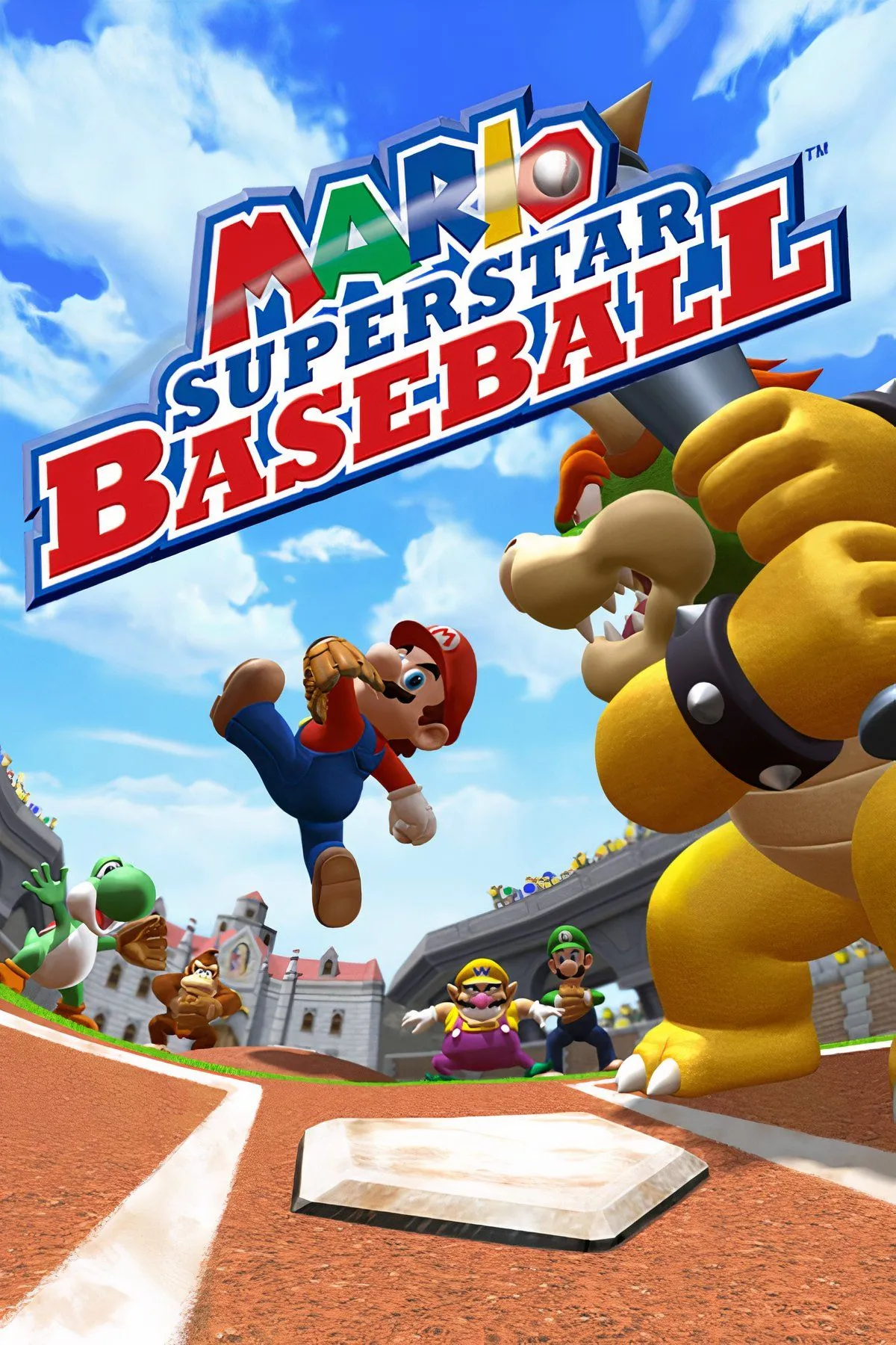 Tổng hợp hình ảnh từ các game thể thao kinh điển của Mario như Mario Superstar Baseball và Mario Power Tennis