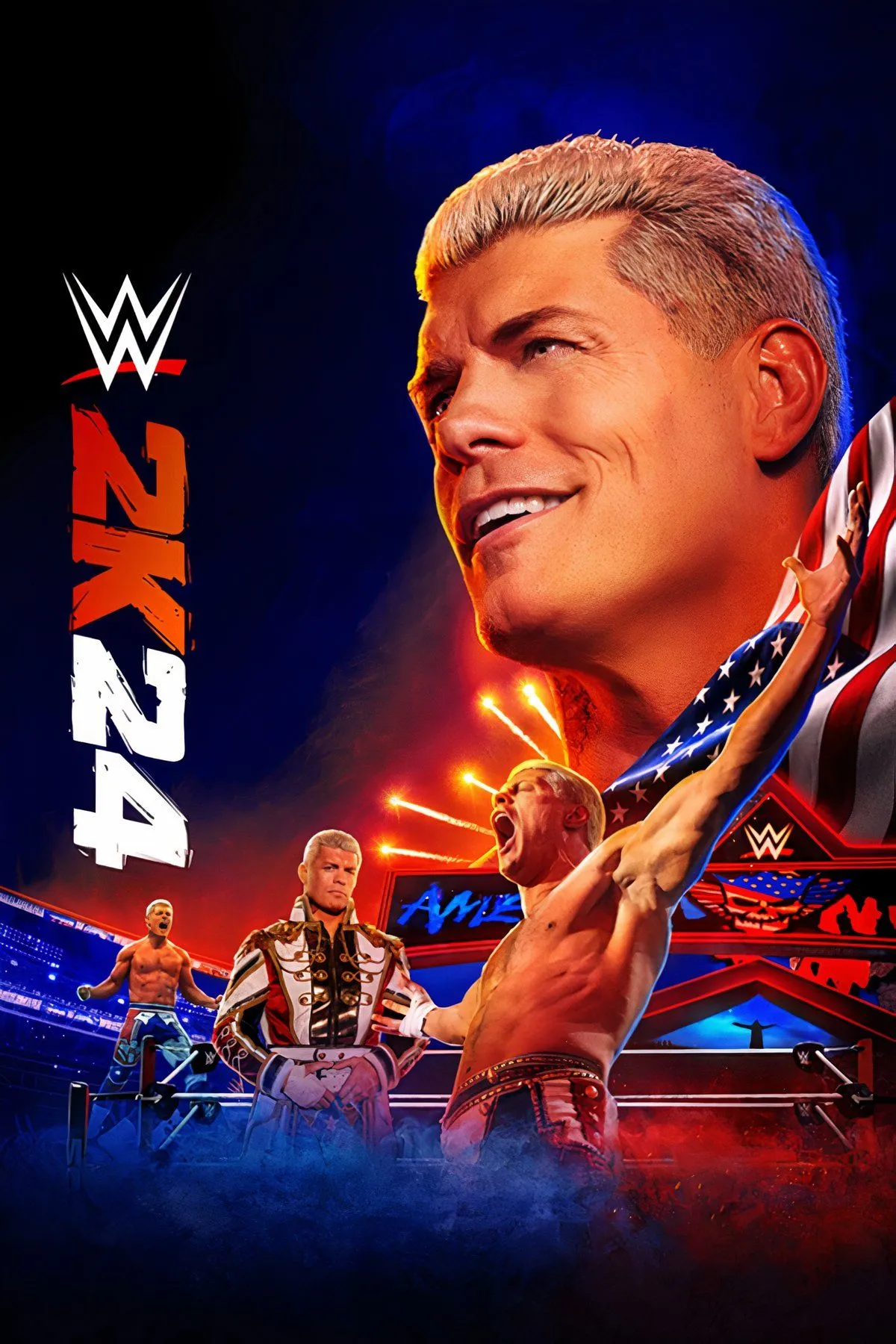 Trận đấu kịch tính với hiệu ứng đổ máu trong WWE 2K24