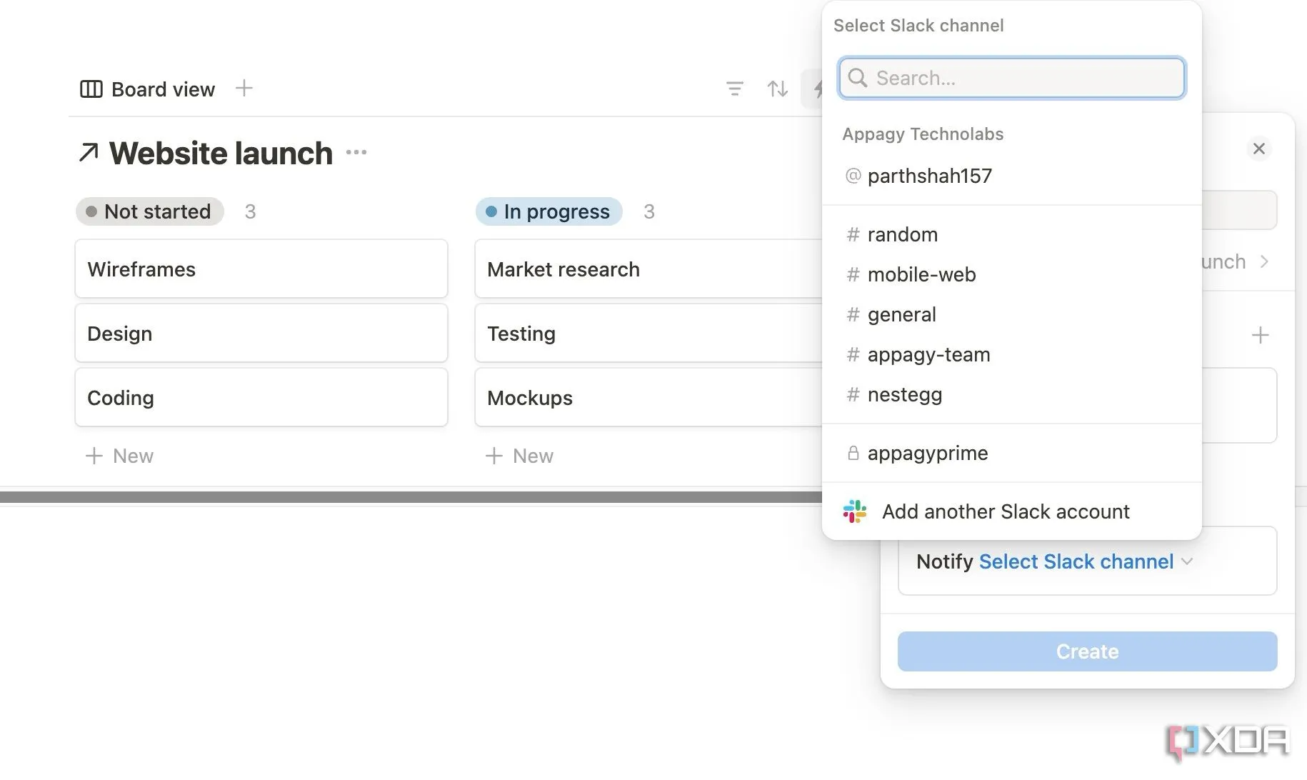 Tự động hóa quy trình làm việc và tích hợp Slack trong Notion