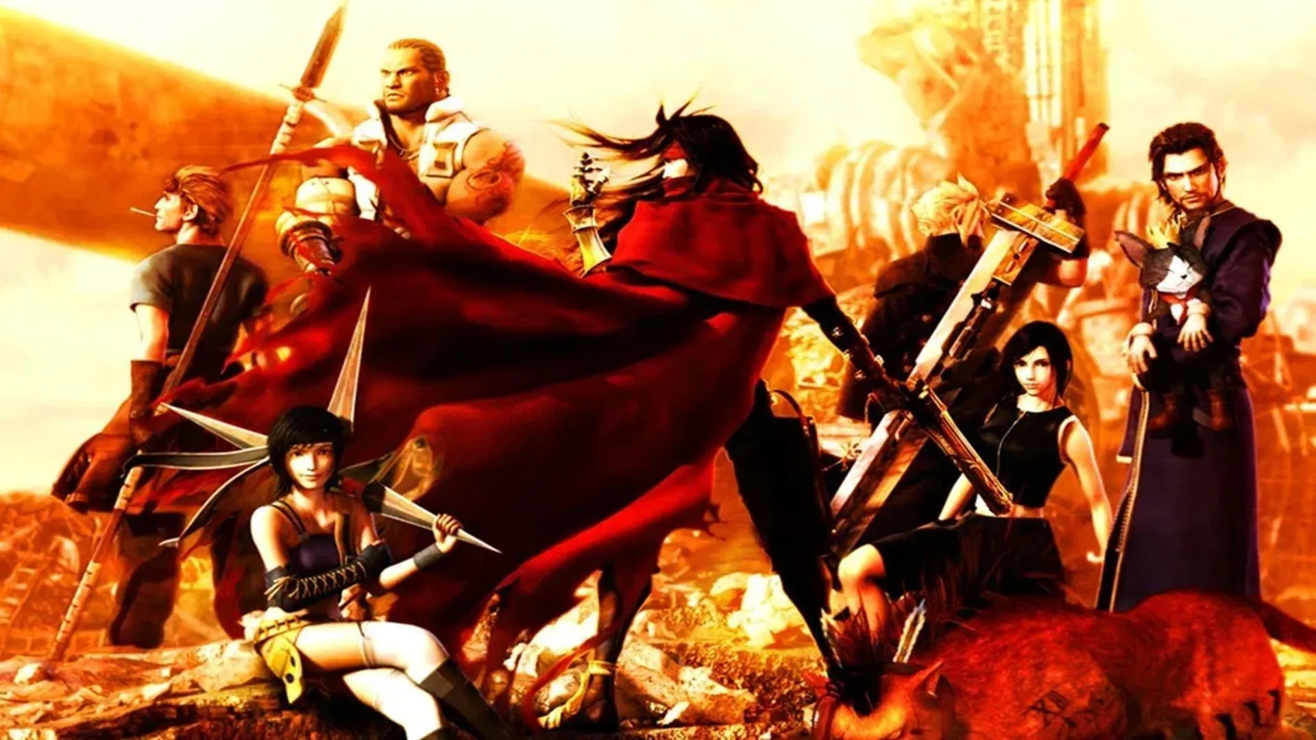 Vincent Valentine và các anh hùng trong Dirge of Cerberus: Final Fantasy VII