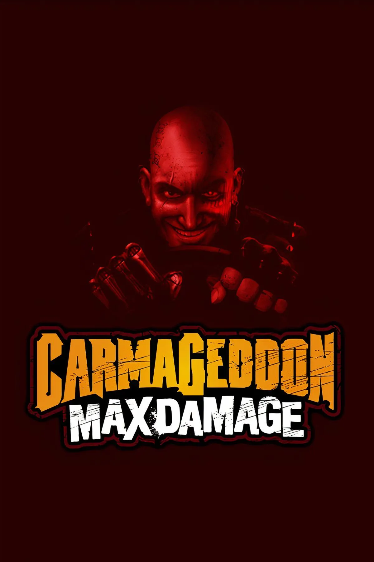 Xe đang chiến đấu hỗn loạn trong bối cảnh thành phố hoang tàn của game Carmageddon Max Damage