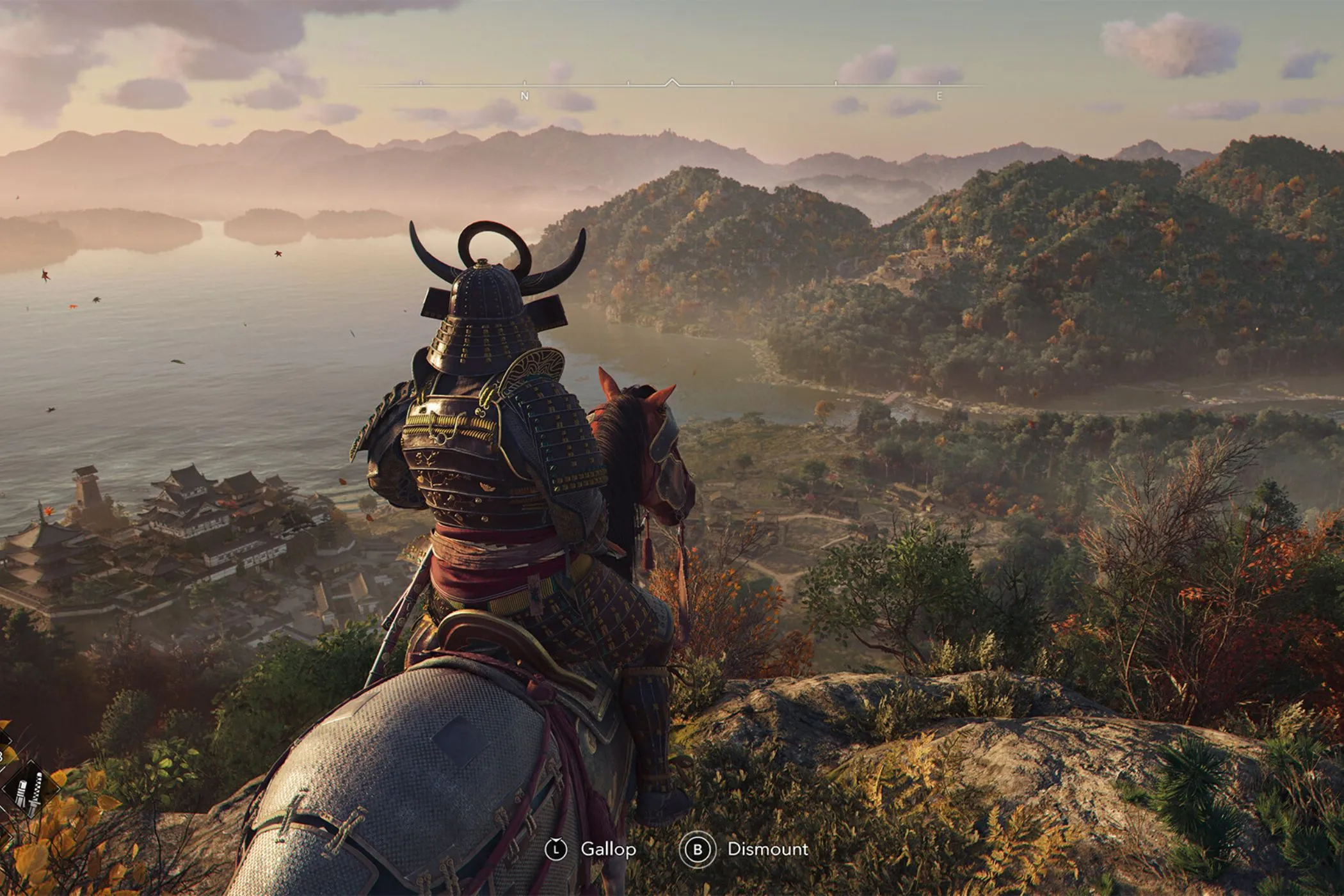 Yasuke cưỡi ngựa khám phá thế giới rộng lớn trong Assassin's Creed Shadows