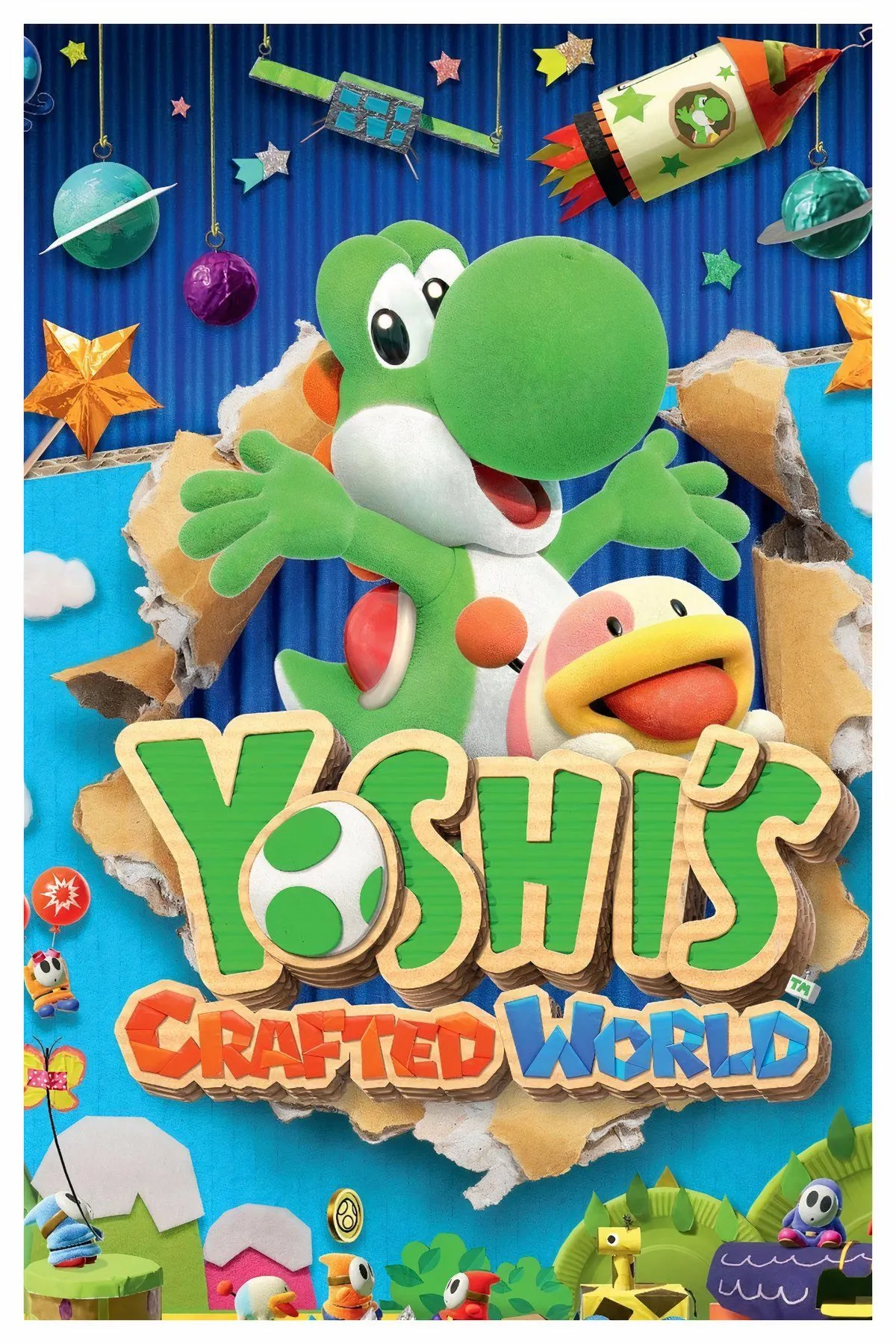 Yoshi trong thế giới thủ công đầy màu sắc của game Yoshi's Crafted World trên Nintendo Switch